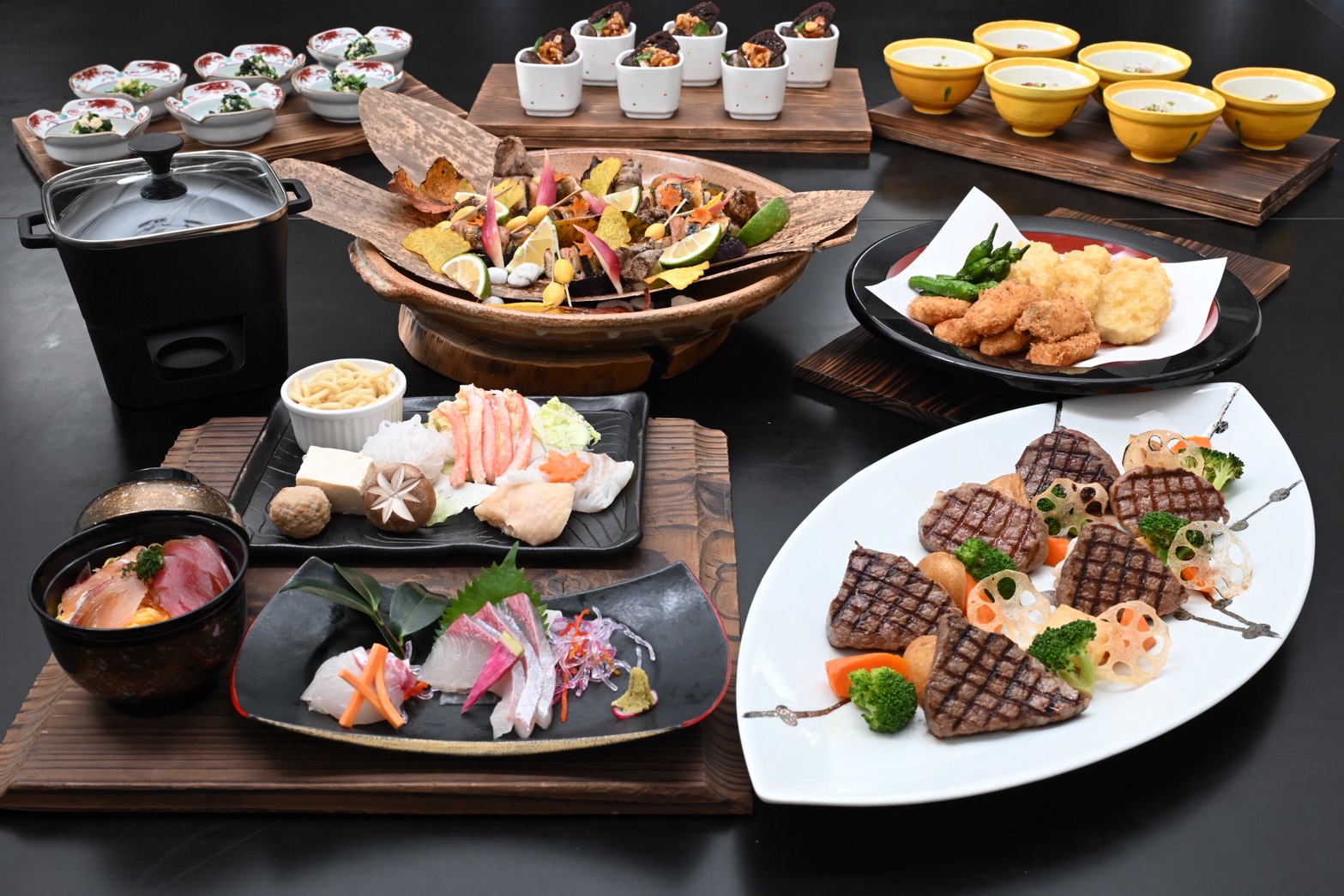 8,000円鉢盛会席コースの料理